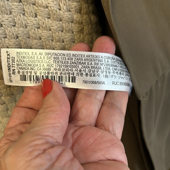 ZARA green poliéster tiered cardigan cover up. Size L. - Picture 10 of 11